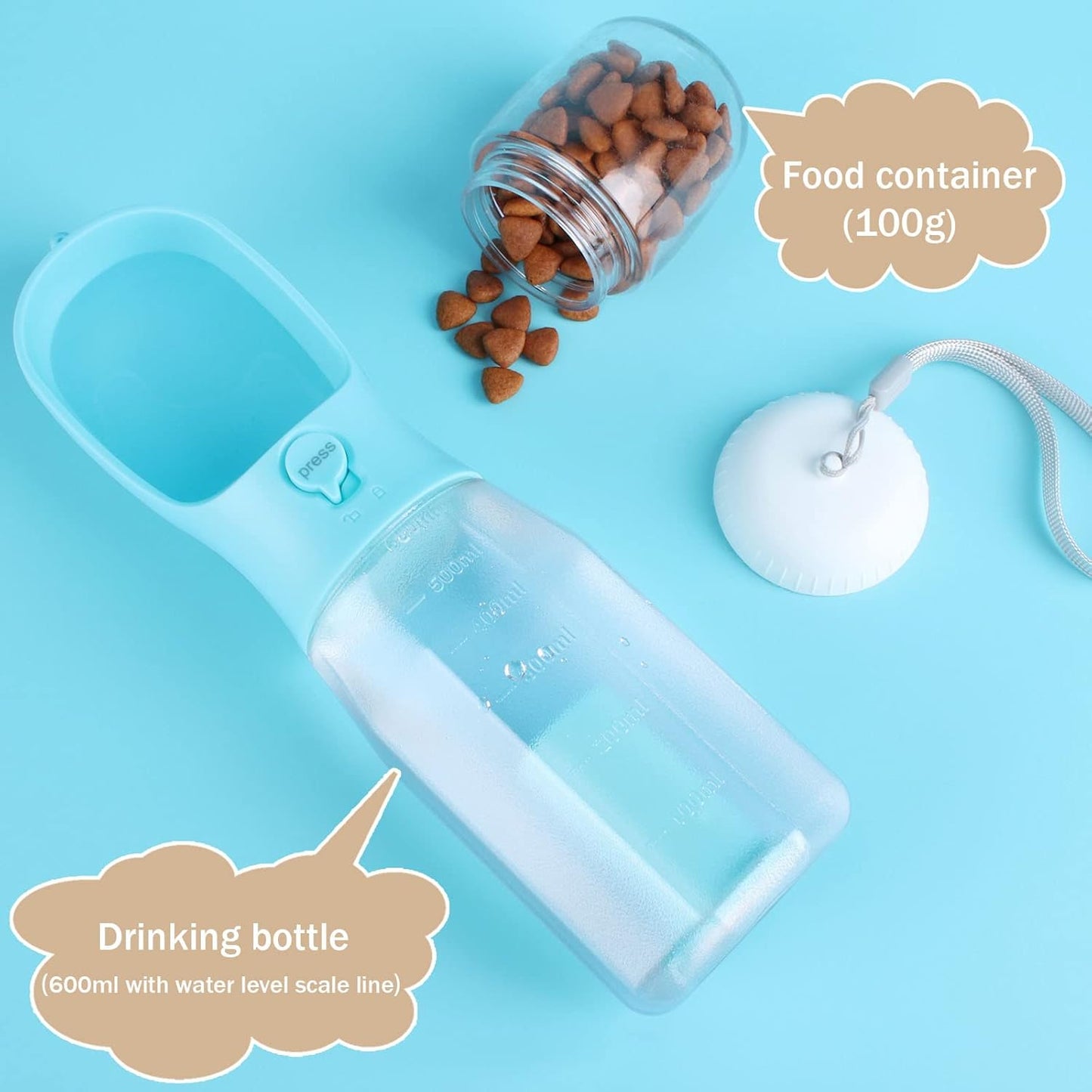 Petzento- Borraccia Portatile per Cani – Acqua Sempre con Te