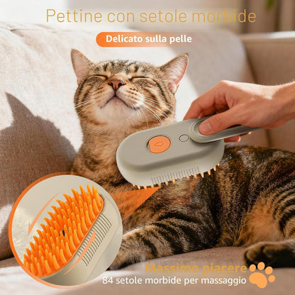 Petzento-Spazzola a Vapore per Gatti e Cani
