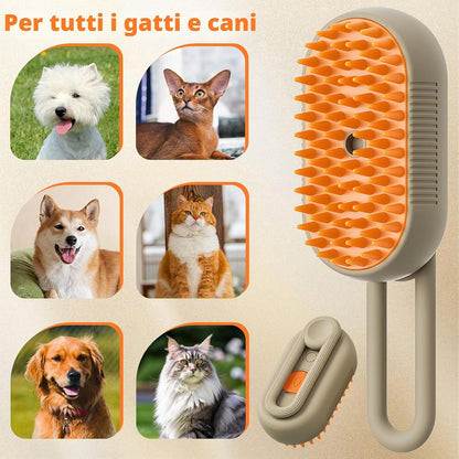 Petzento-Spazzola a Vapore per Gatti e Cani